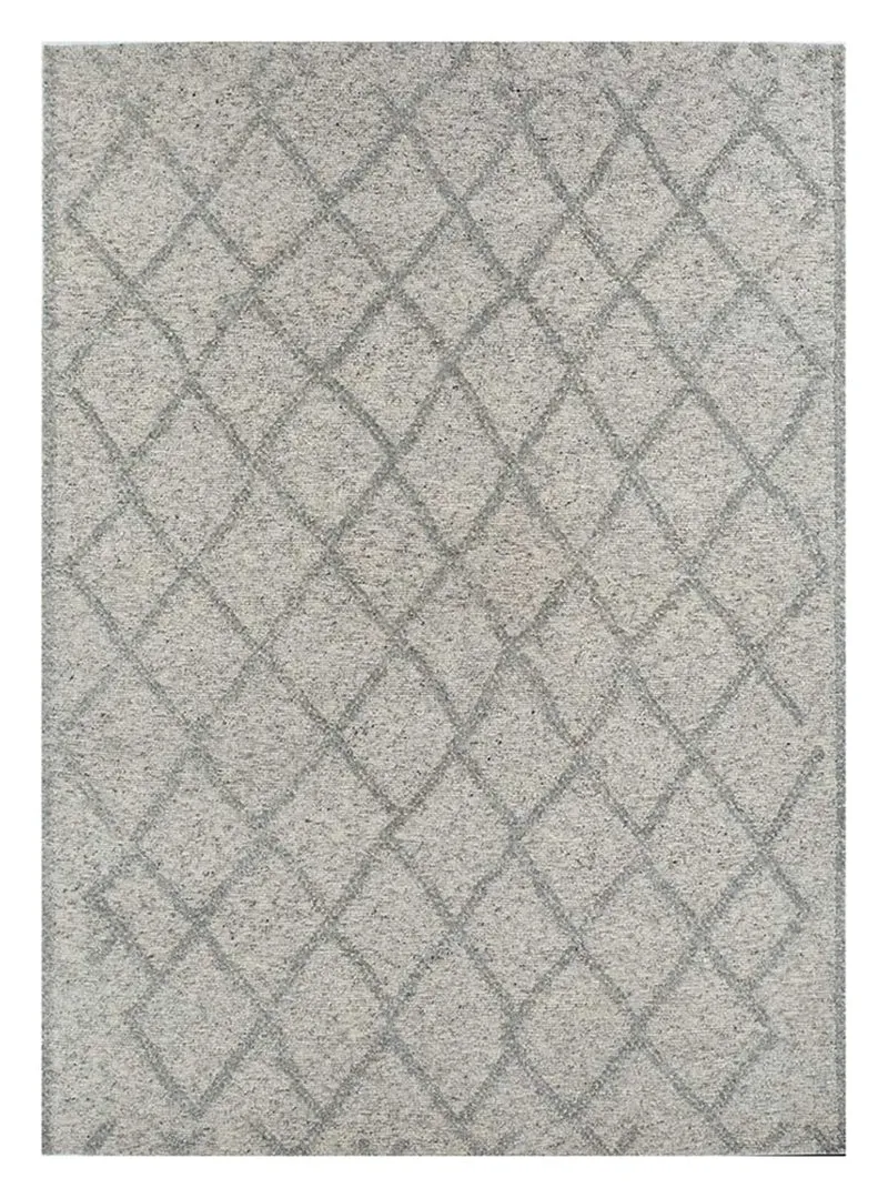 Wollteppich - 240 x 300 cm - silber
