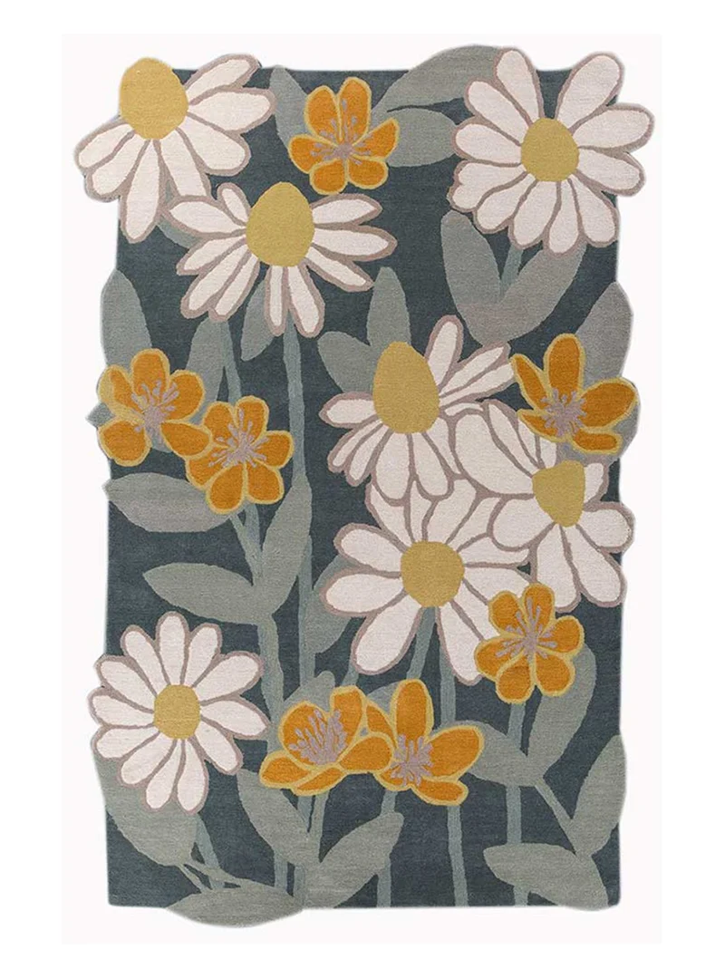 Wollteppich sonderform - 180 x 270 cm - mehrfarbig