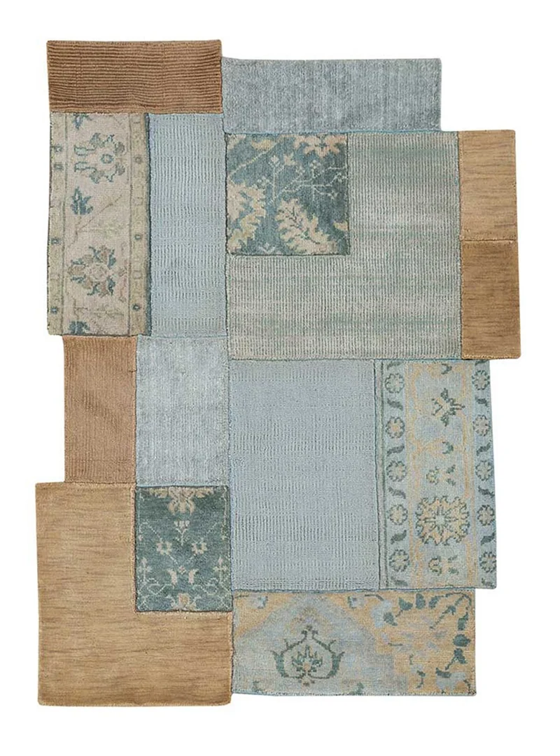 Wollteppich sonderform - 120 x 180 cm - mehrfarbig