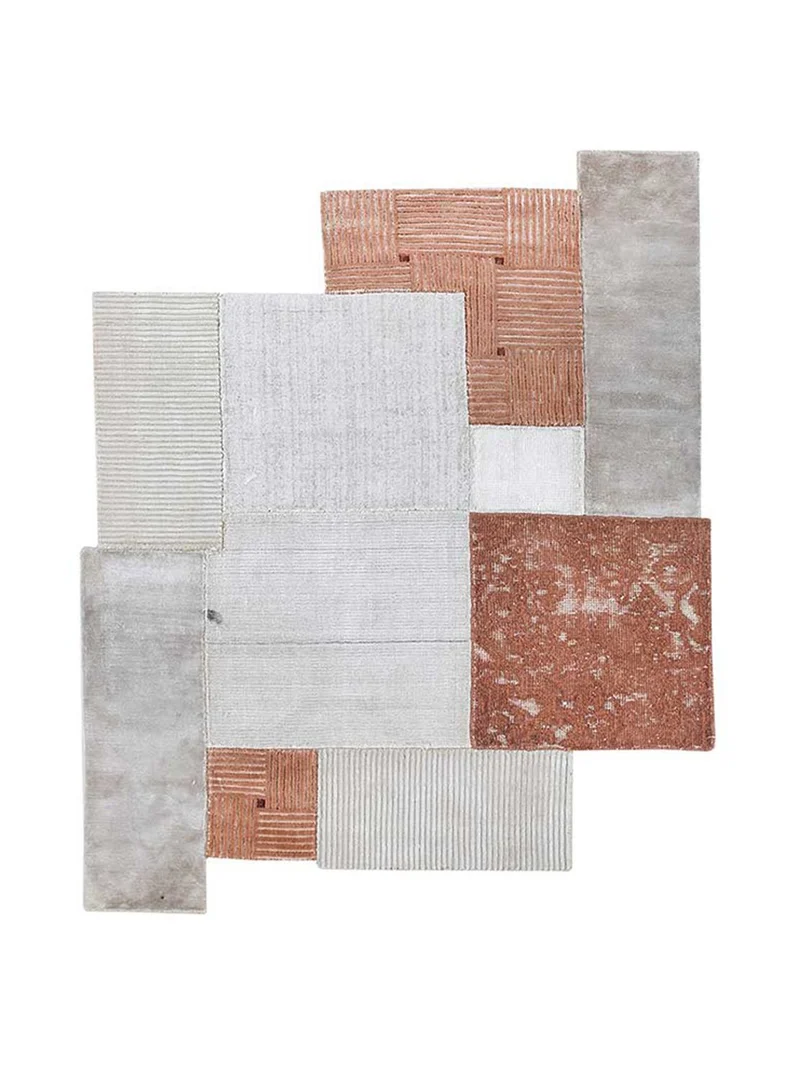 Wollteppich sonderform - 150 x 180 cm - creme