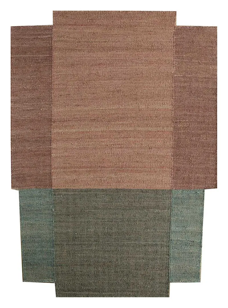 Juteteppich sonderform - 240 x 300 cm - mehrfarbig