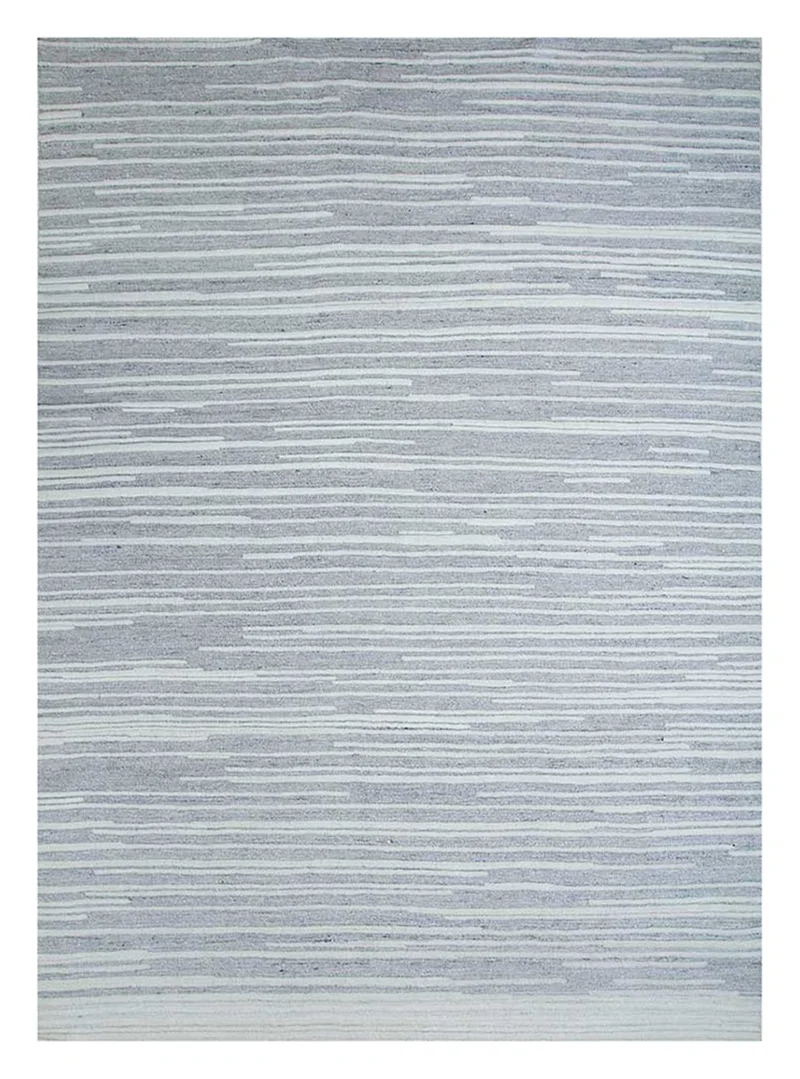 Wollteppich - 240 x 300 cm - hellgrau