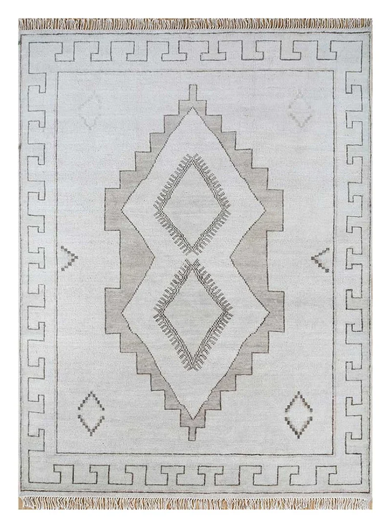 Wollteppich - 240 x 300 cm - hellgrau