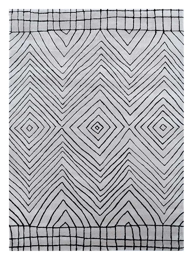 Wollteppich - 240 x 330 cm - hellgrau