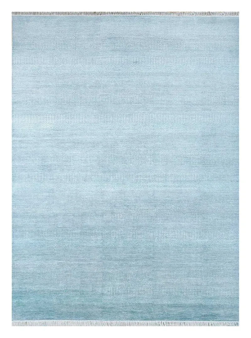 Wollteppich - 240 x 300 cm - hellblau