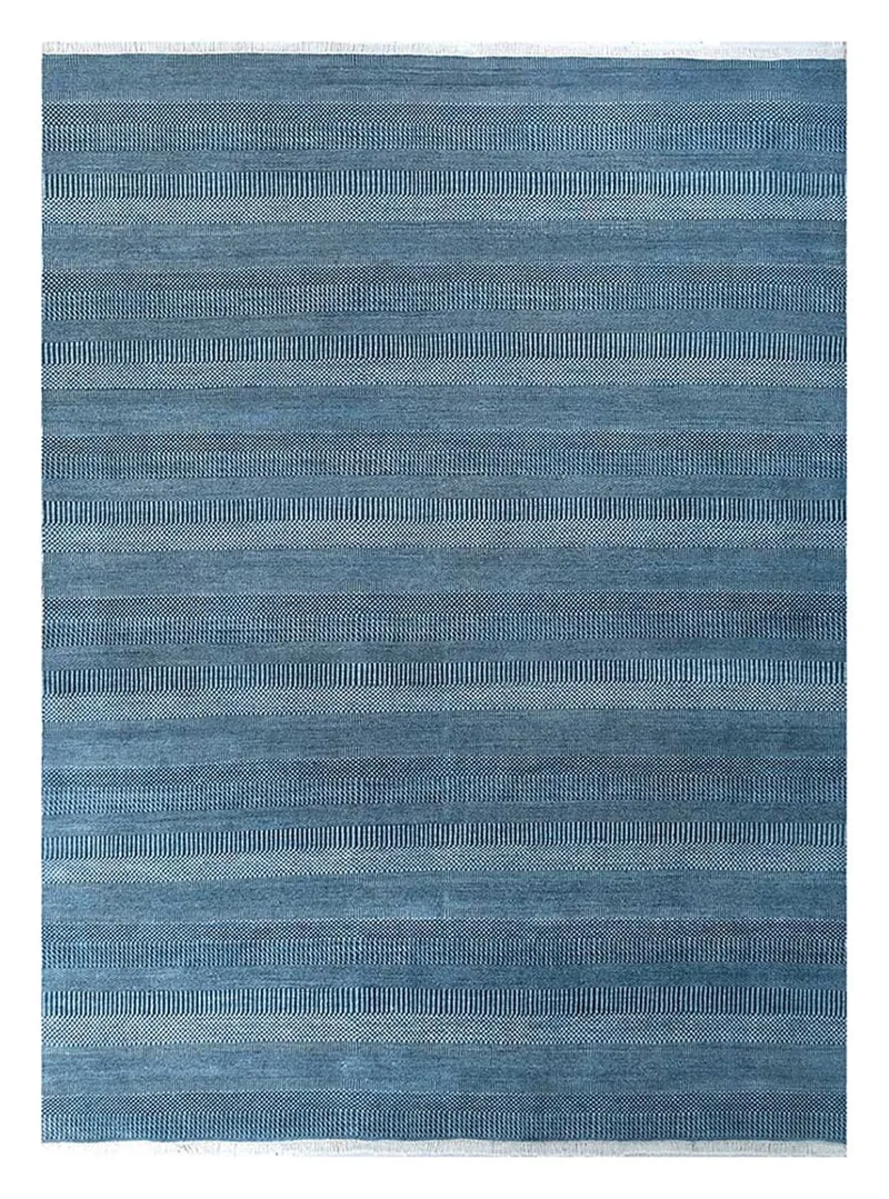Wollteppich - 270 x 360 cm - dunkelblau