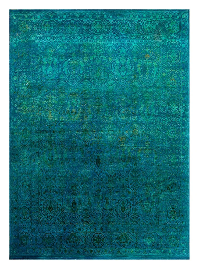 Wollteppich - 240 x 300 cm - petrolblau