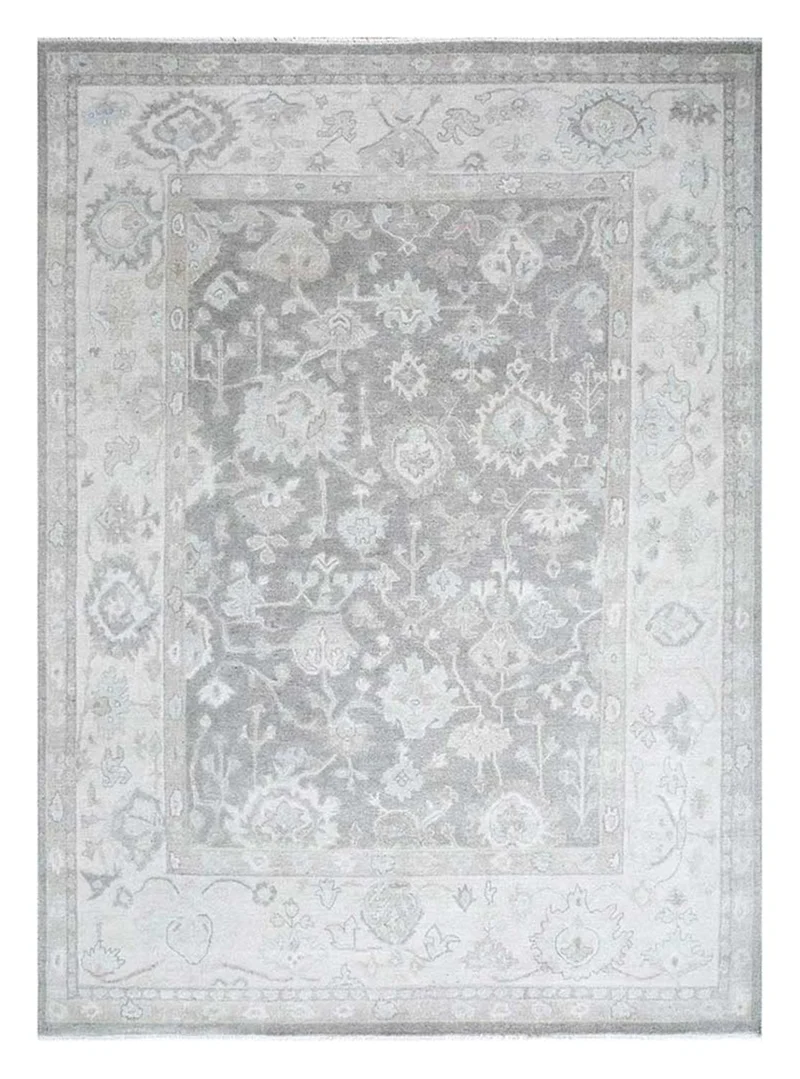 Wollteppich - 240 x 300 cm - hellgrau