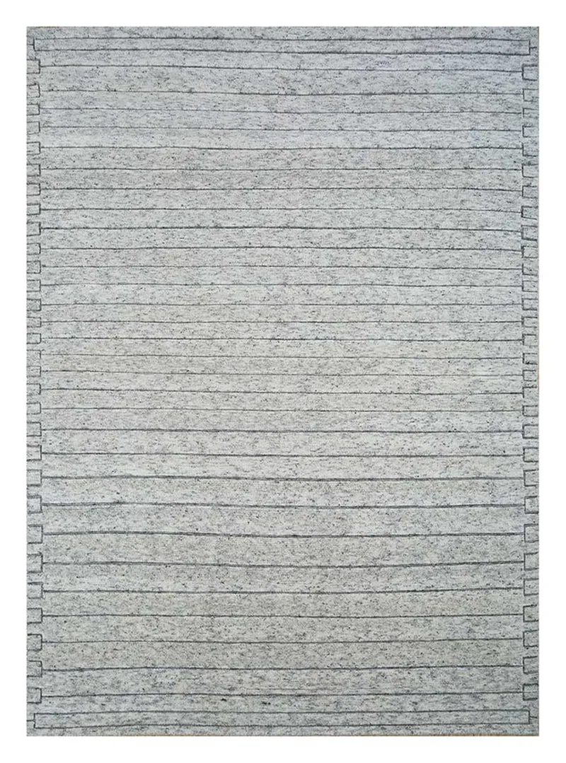 Wollteppich - 240 x 300 cm - grau