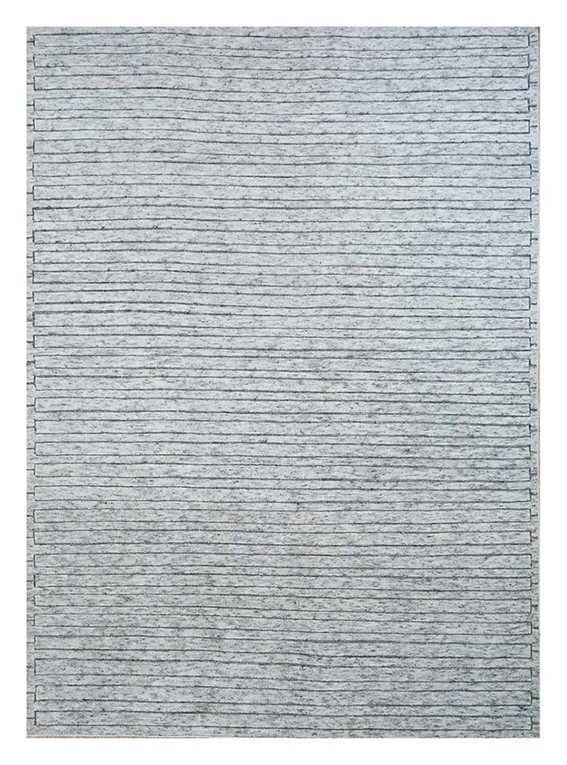 Wollteppich - 240 x 300 cm - grau