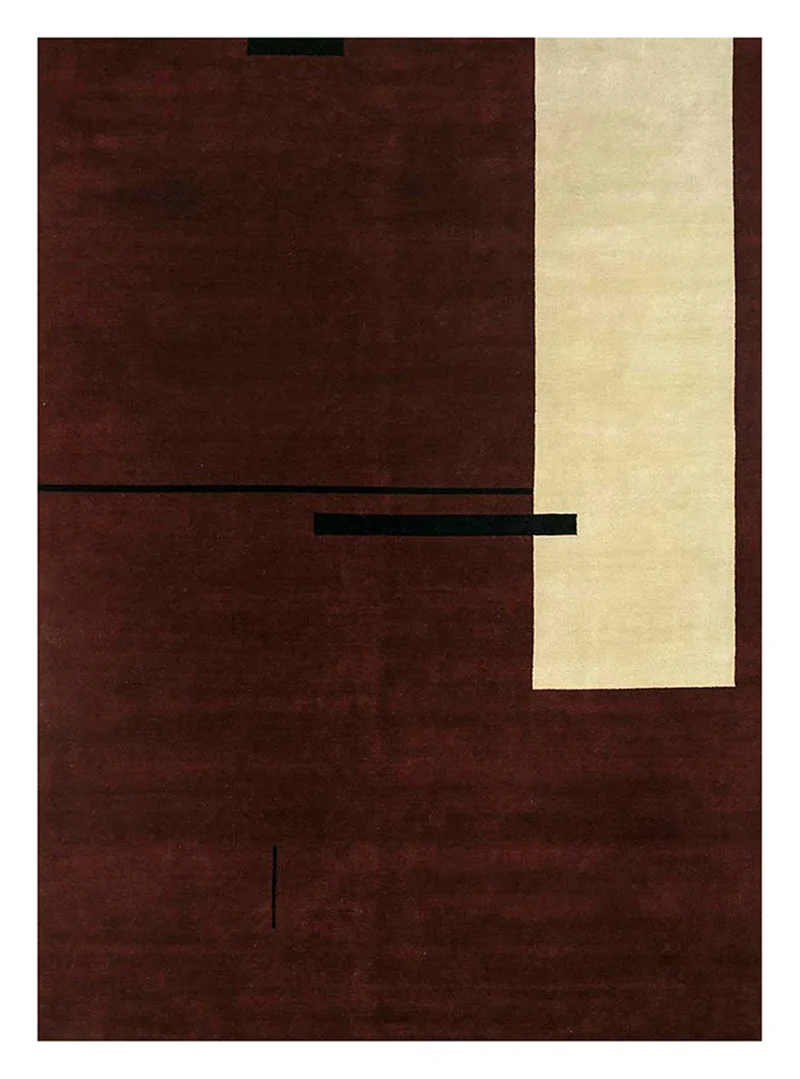 Wollteppich - 240 x 300 cm - weinrot