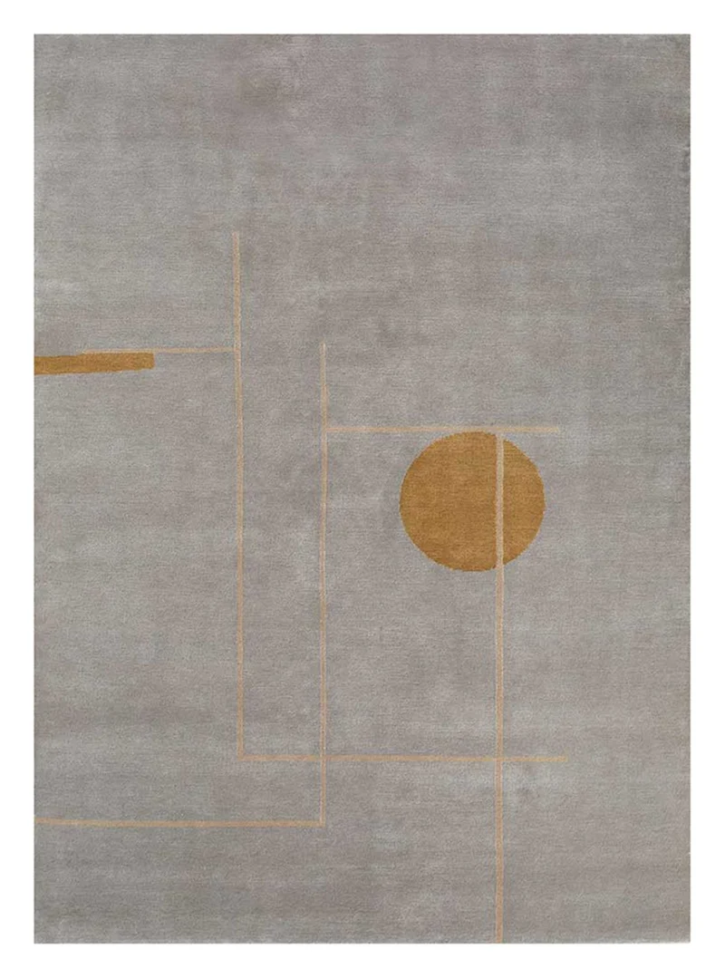 Wollteppich - 270 x 360 cm - grau