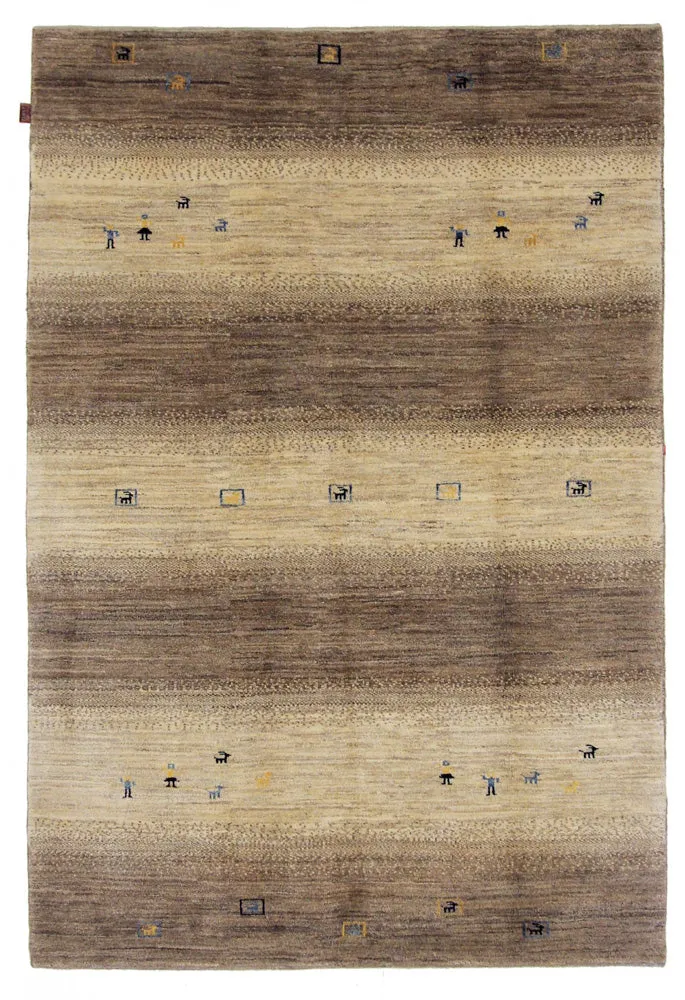 Gabbeh Teppich - Loribaft Indus - 166 x 245 cm - dunkelbeige