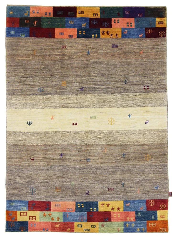 Gabbeh Teppich - Loribaft Indus - 170 x 236 cm - mehrfarbig