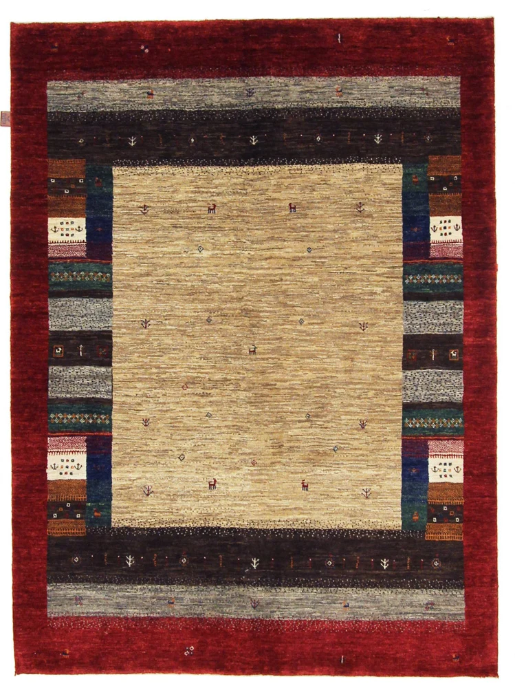 Gabbeh Teppich - Loribaft Indus - 157 x 213 cm - beige