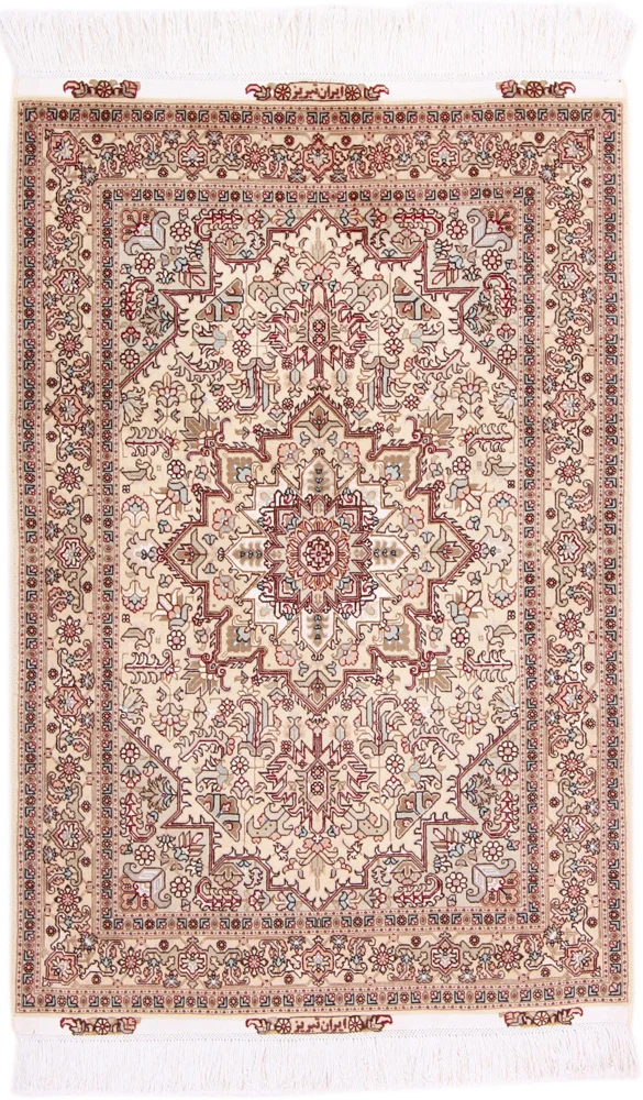 Perserteppich - Täbriz - Royal - 100 x 160 cm - hellbeige