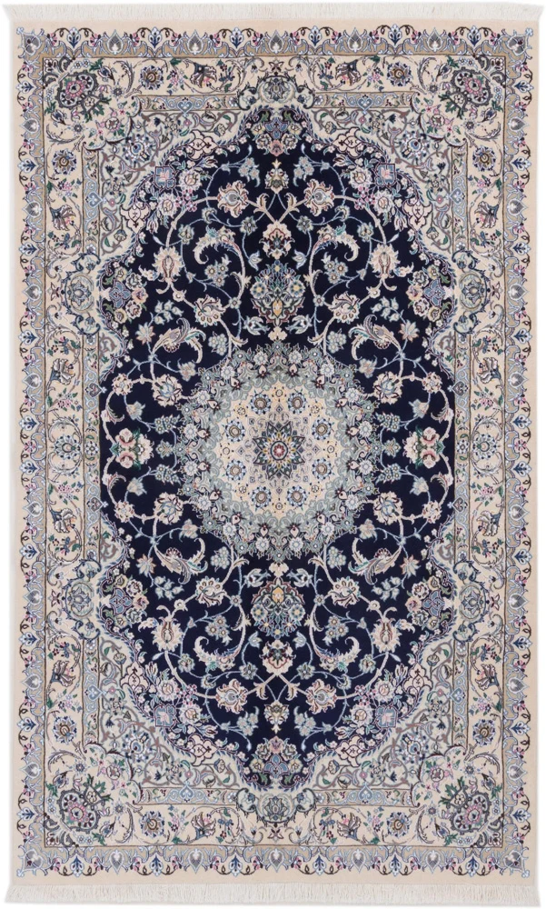 Perserteppich - Nain - 154 x 254 cm - dunkelblau