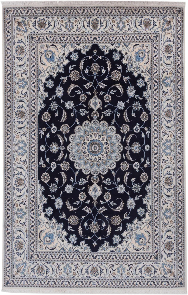 Perserteppich - Nain - 198 x 306 cm - dunkelblau