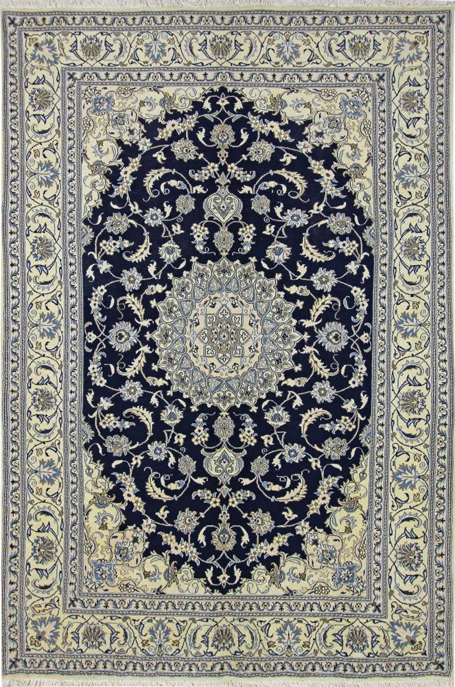 Perserteppich - Nain - Royal - 201 x 309 cm - dunkelblau