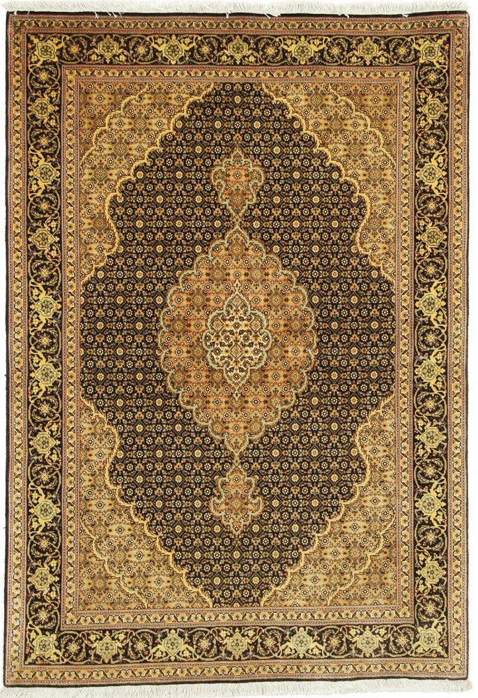 Perserteppich - Täbriz - Royal - 101 x 148 cm - dunkelbeige