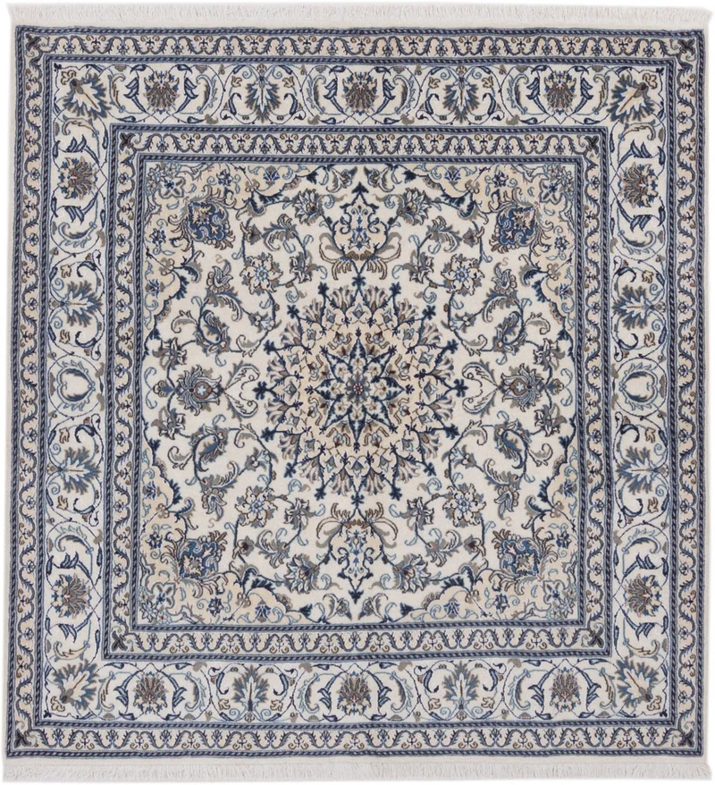 Perserteppich - Nain quadratisch - 193 x 207 cm - creme