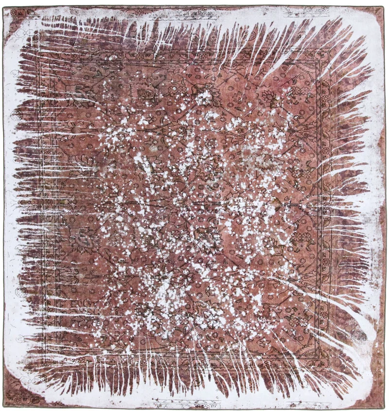 Designer Teppich - 270 x 288 cm - rost