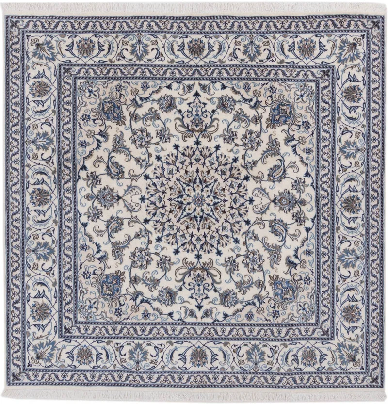 Perserteppich - Nain quadratisch - 197 x 197 cm - creme