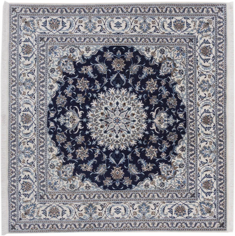 Perserteppich - Nain quadratisch - 192 x 196 cm - dunkelblau
