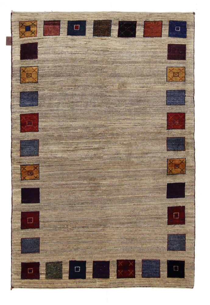 Gabbeh Teppich - Loribaft Indus - 102 x 156 cm - beige