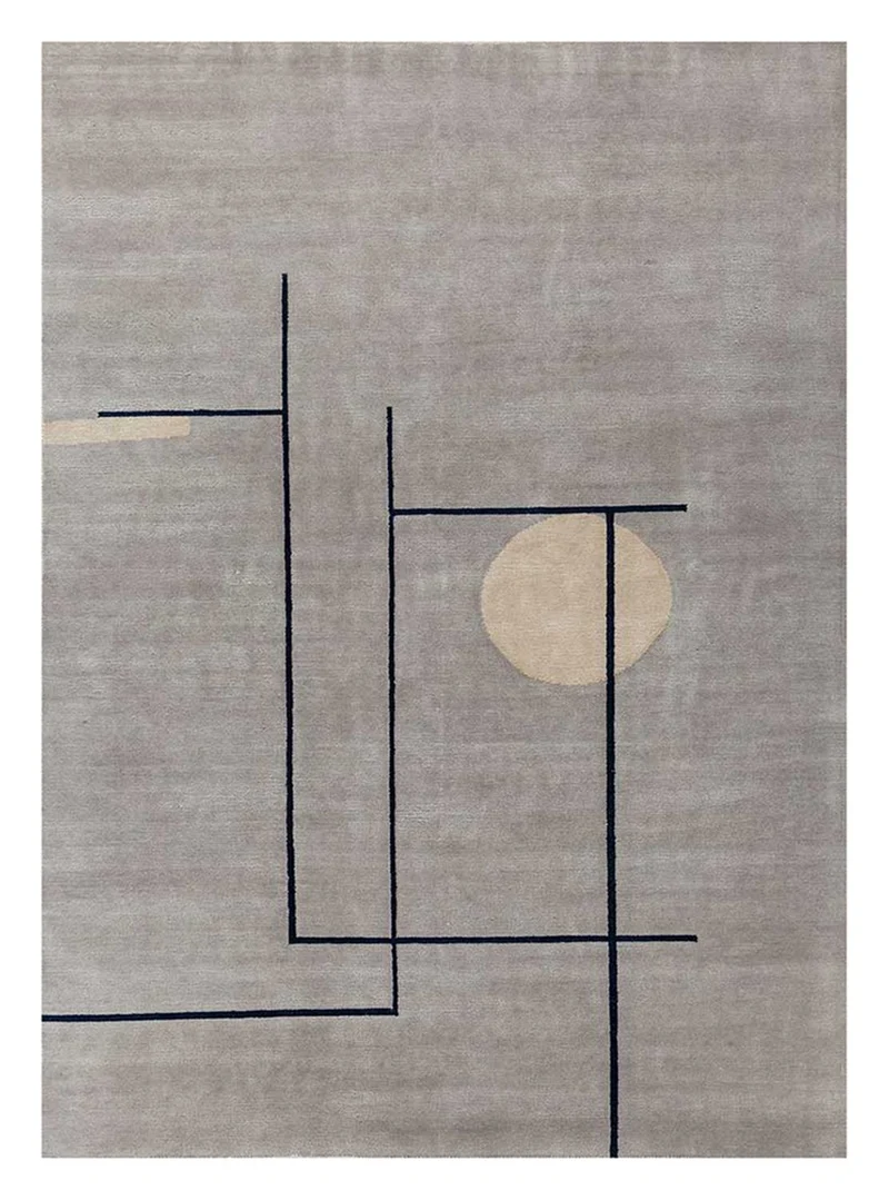 Wollteppich - 270 x 360 cm - grau