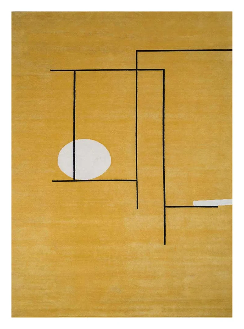 Wollteppich - 180 x 270 cm - gold