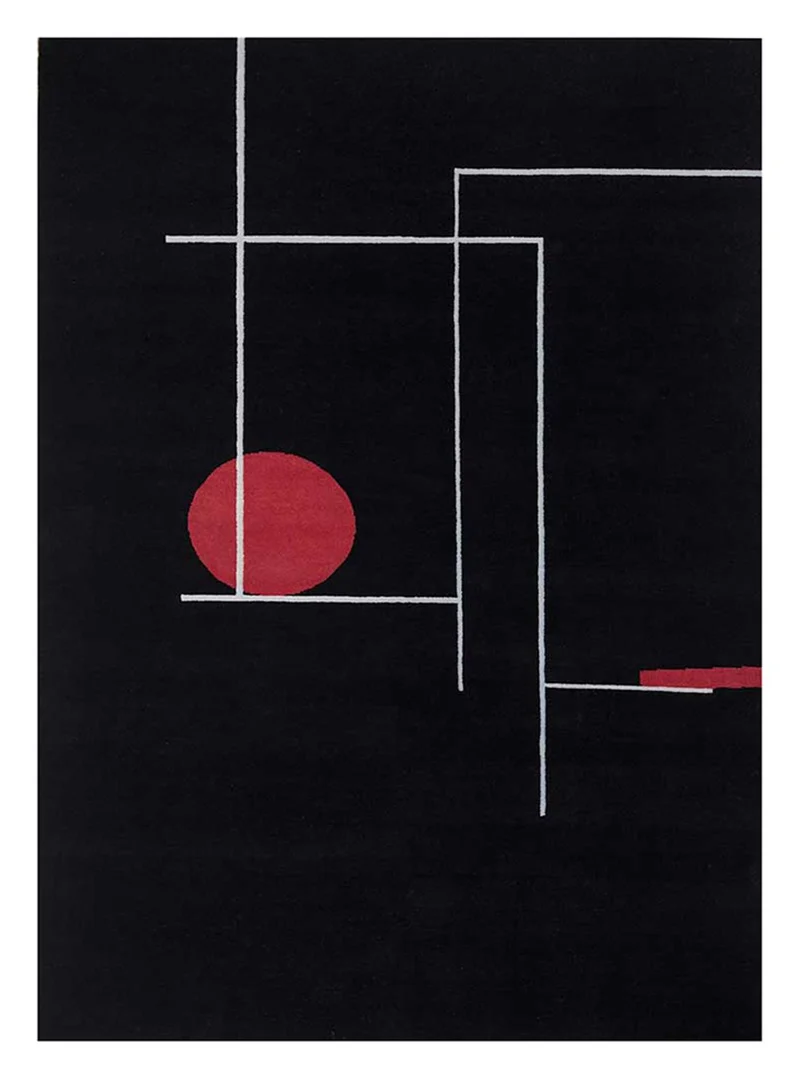 Wollteppich - 180 x 270 cm - schwarz