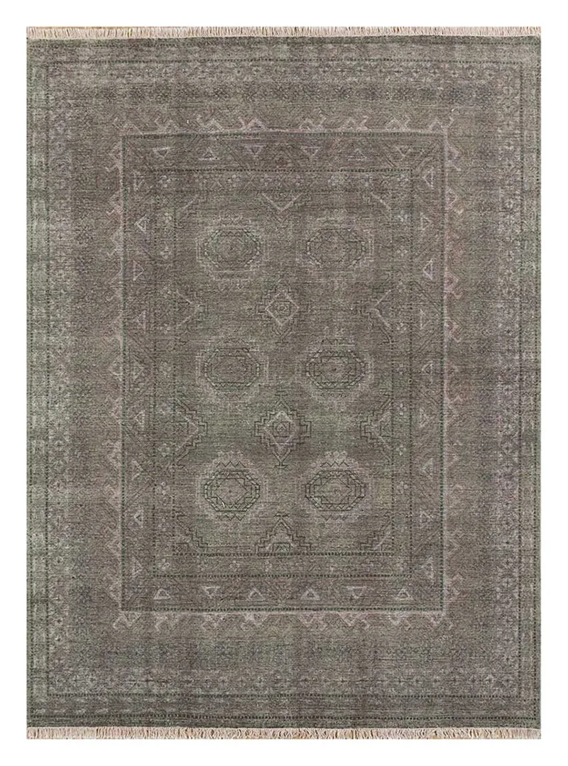 Wollteppich - 240 x 300 cm - grau