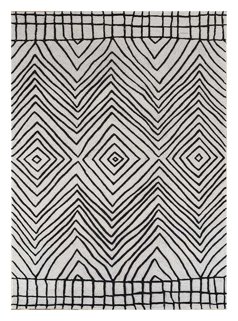 Wollteppich - 180 x 270 cm - grau