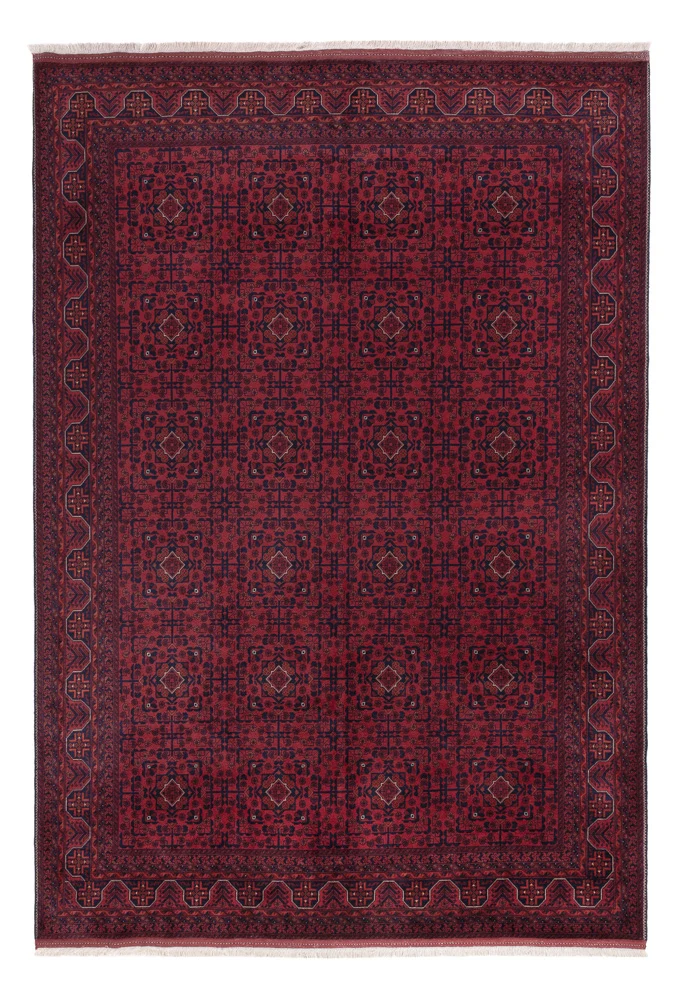 Afghan Teppich - Royal - 200 x 289 cm - dunkelrot