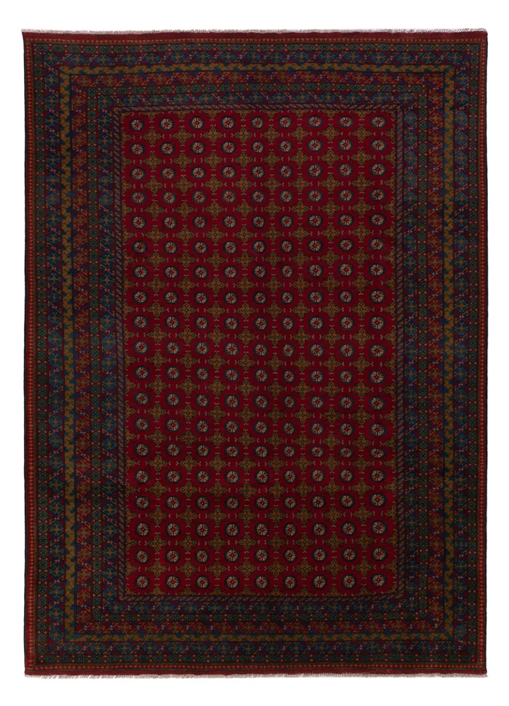 Afghan Teppich - Filpa - 248 x 348 cm - dunkelrot