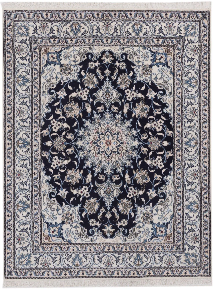 Perserteppich - Nain - 150 x 195 cm - dunkelblau