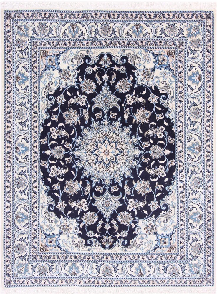 Perserteppich - Nain - 150 x 200 cm - dunkelblau