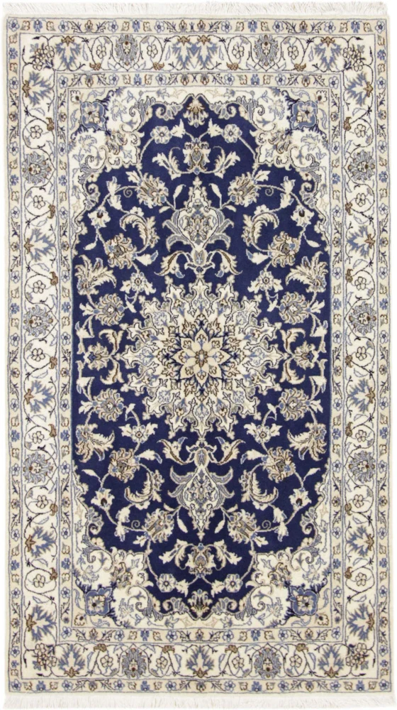 Perserteppich - Nain - 120 x 206 cm - blau