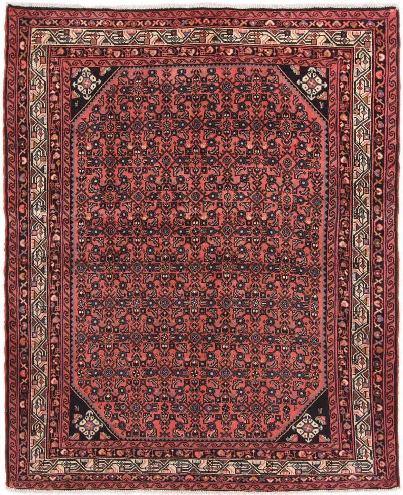 Perserteppich - Nomadic - 155 x 190 cm - dunkelrot