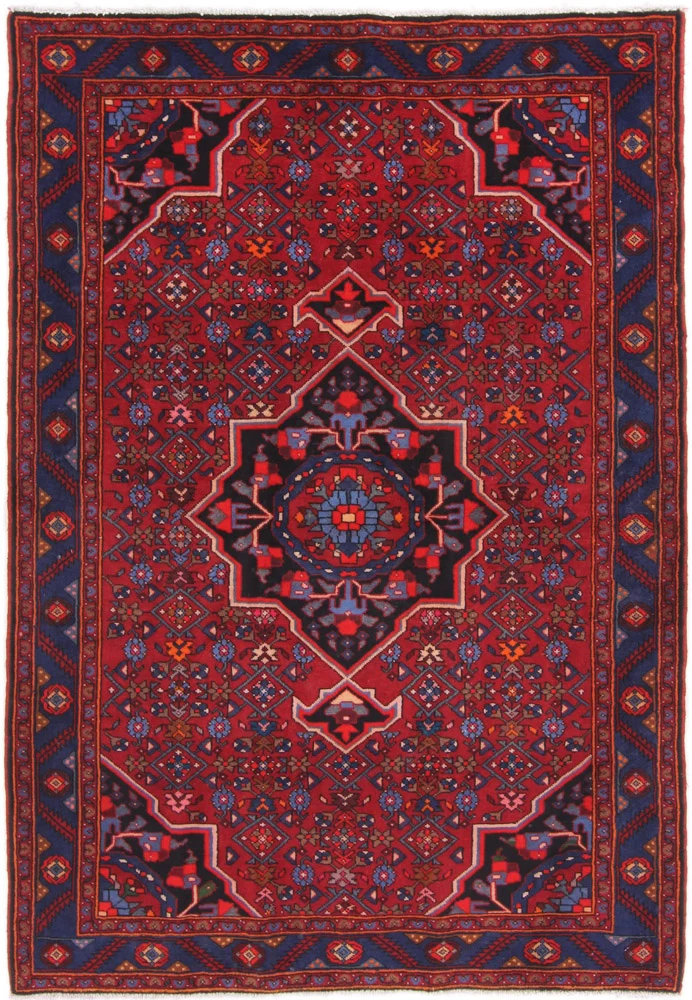 Perserteppich - Nomadic - 140 x 205 cm - dunkelrot