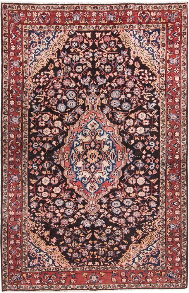 Perserteppich - Nomadic - 135 x 210 cm - dunkelrot