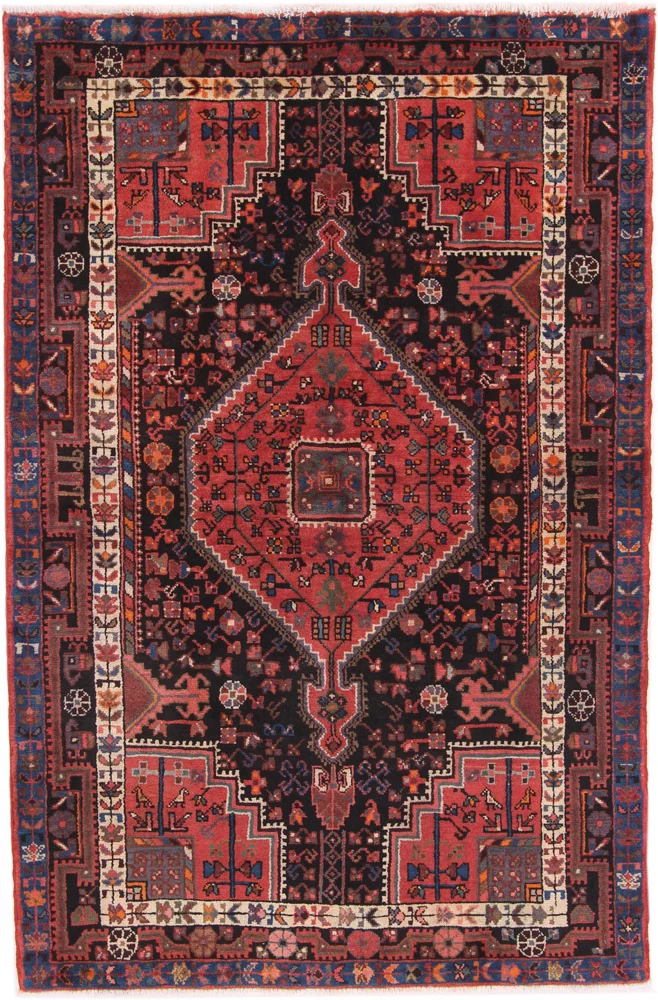 Perserteppich - Nomadic - 133 x 200 cm - dunkelrot