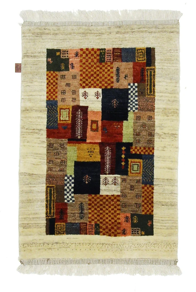 Gabbeh Teppich - Loribaft Indus - 85 x 127 cm - mehrfarbig