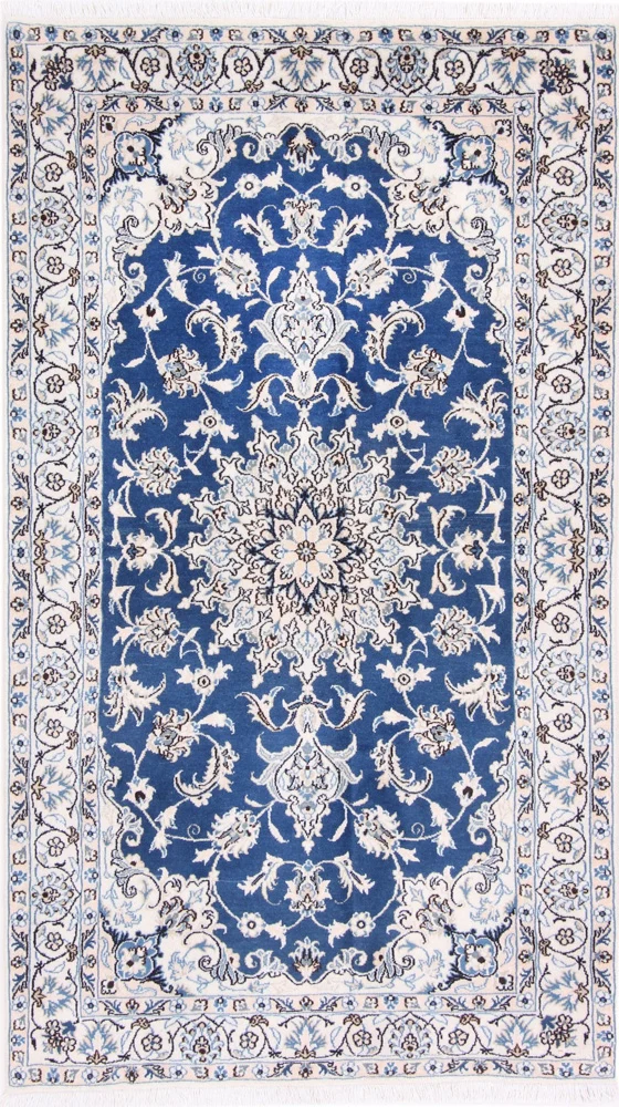 Perserteppich - Nain - 122 x 211 cm - blau