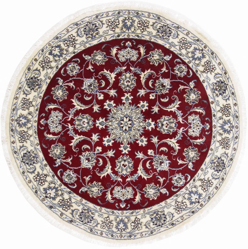 Perserteppich - Nain rund - 150 x 150 cm - rot