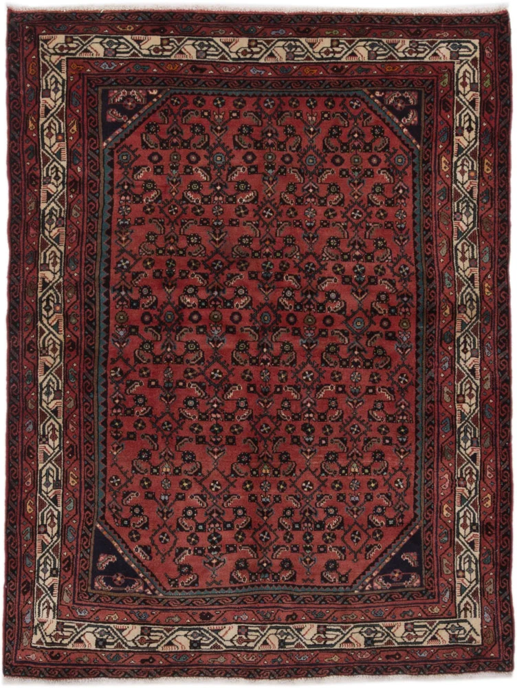 Perserteppich - Nomadic - 146 x 190 cm - dunkelrot