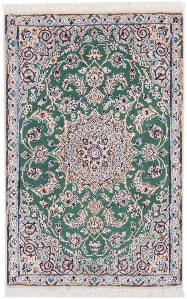 Perserteppich - Nain - 88 x 136 cm - grün