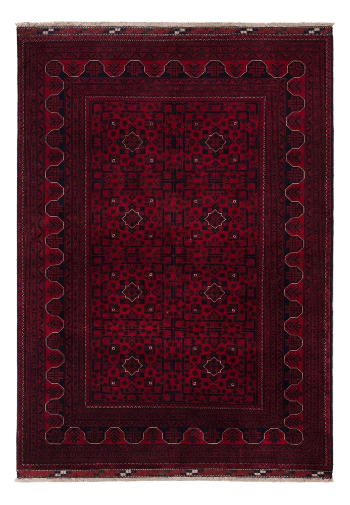 Afghan Teppich - Kunduz - 164 x 235 cm - dunkelrot
