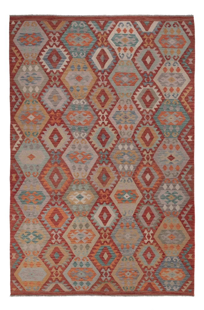 Kelim Teppich - Splash - 205 x 309 cm - mehrfarbig